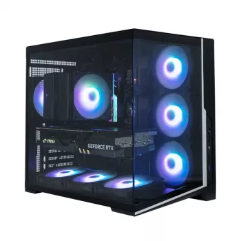 Zalman D40, case PC ATX mid tower, 7 ventole ARGB 120mm, nero