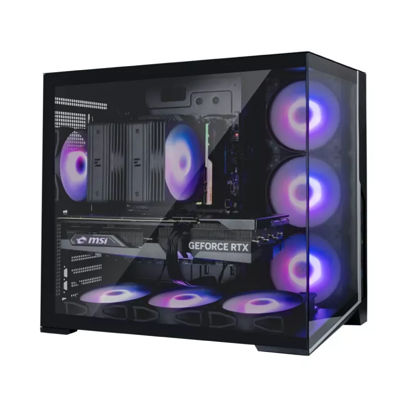 Zalman D40, case PC ATX mid tower, 7 ventole ARGB 120mm, nero