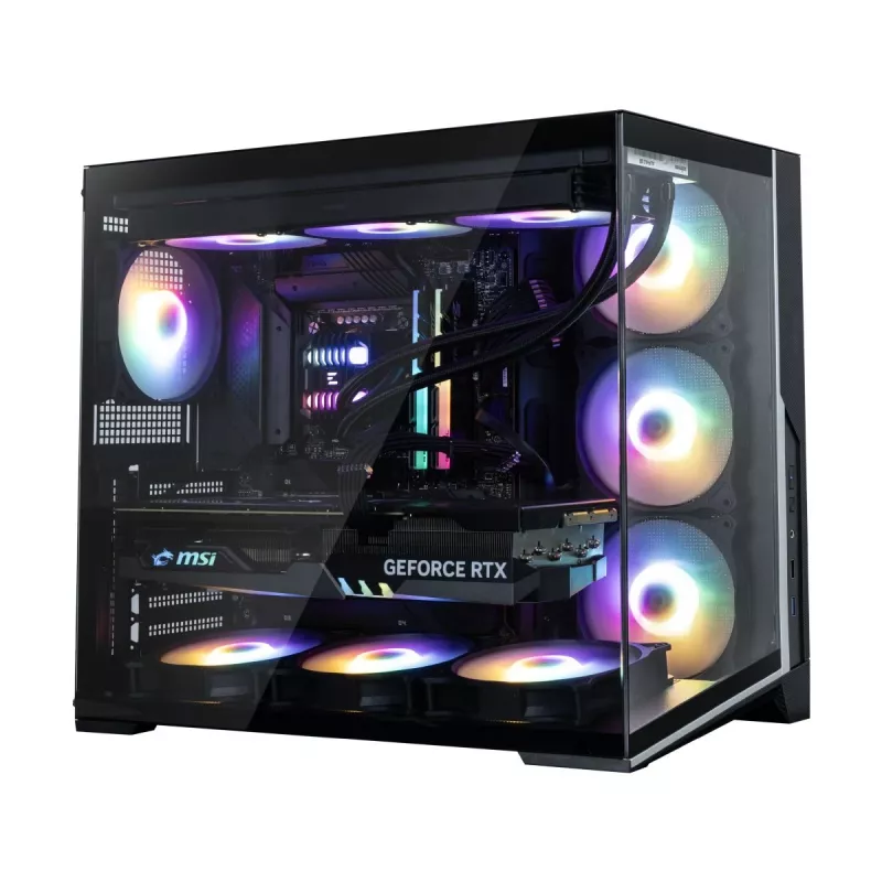 Zalman D40F, case PC ATX mid tower, 7 ventole FRGB 120mm, nero