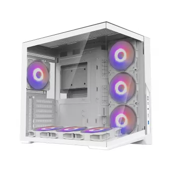 Case Zalman D40 White ATX Mid-Tower con 7 ventole ARGB e vetro temperato