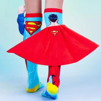 MADMIA calze bambina al ginocchio Superman mantello braccio 3D DC Comics / Ms001