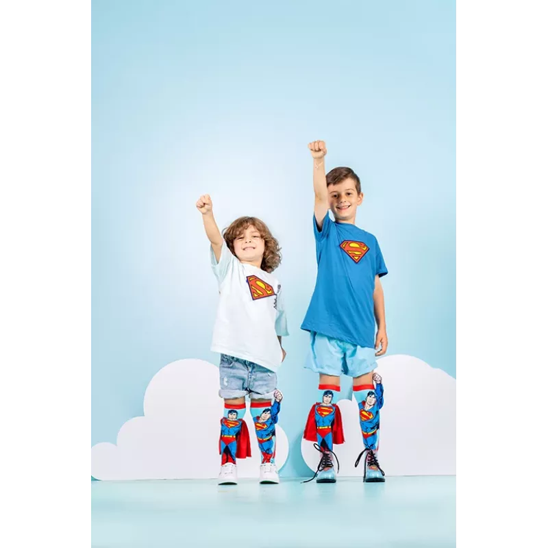 MADMIA calze bambina al ginocchio Superman mantello braccio 3D DC Comics / Ms001