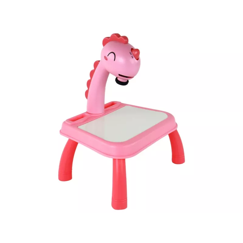 LEAN TOYS proiettore lavagna proiettore per imparare a disegnare dinosauri rosa