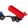 LEAN TOYS trattore con rimorchio veicolo agricolo fattoria blu