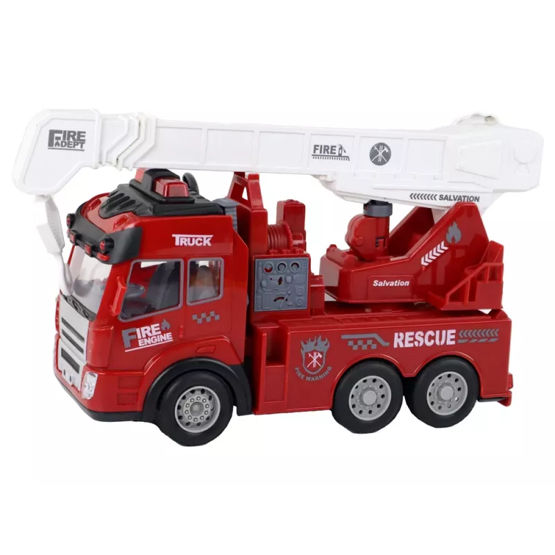 LEAN TOYS camion dei pompieri con gru modello radiocomandato
