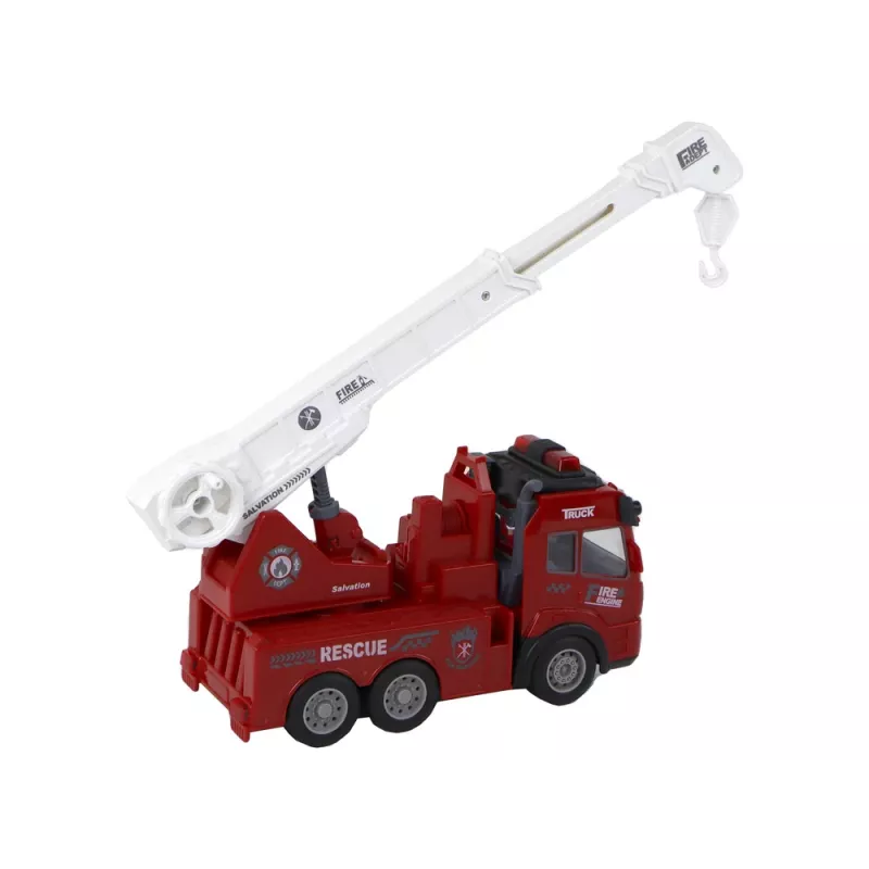 LEAN TOYS camion dei pompieri con gru modello radiocomandato