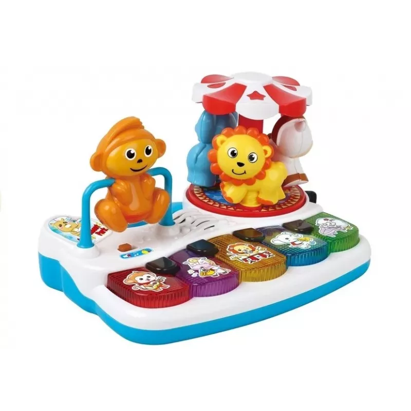 LEAN TOYS pianoforte colorato con animali per bambini piccoli