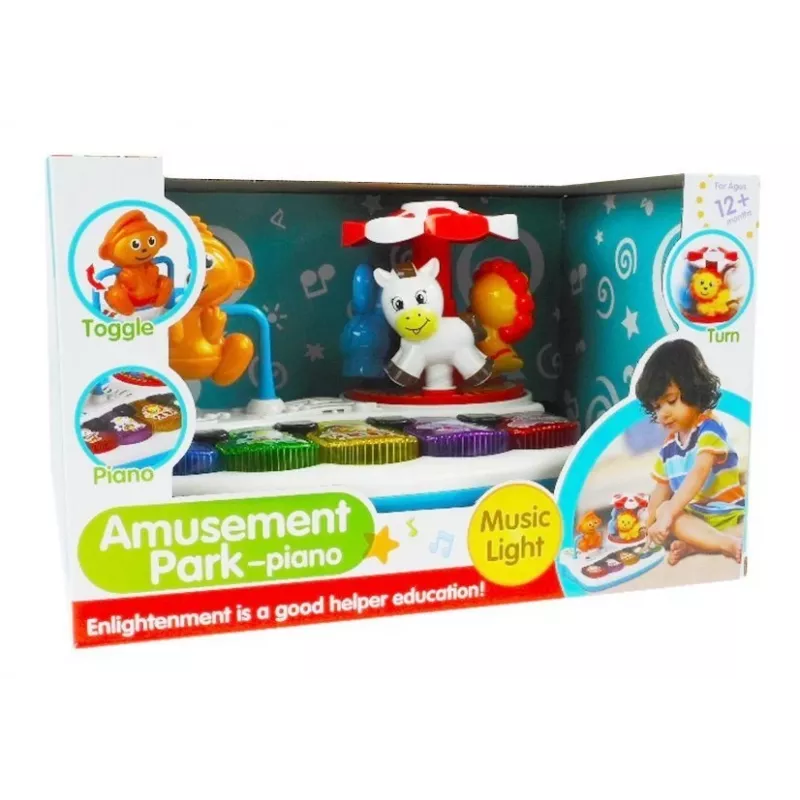 LEAN TOYS pianoforte colorato con animali per bambini piccoli