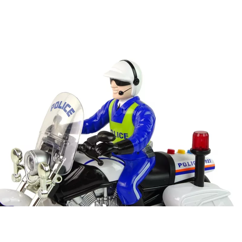 LEAN TOYS moto della polizia moto polizia suoni luci auto della polizia