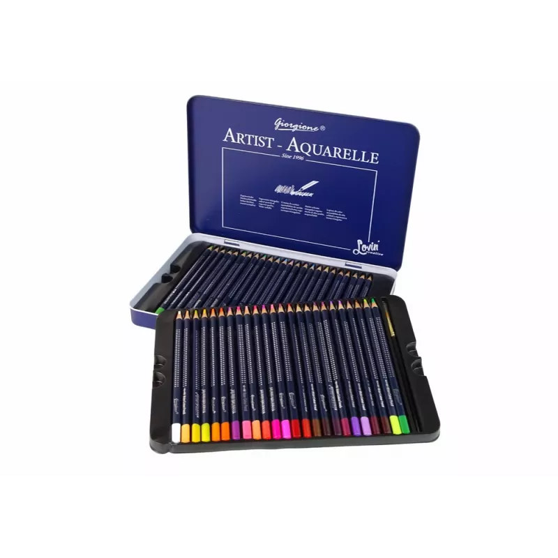 LEAN set di 48 pastelli acquerellabili in scatola di metallo