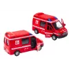 LEAN TOYS camion dei pompieri 1:32 con portiere apribili, luce e suono, a spinta, rosso