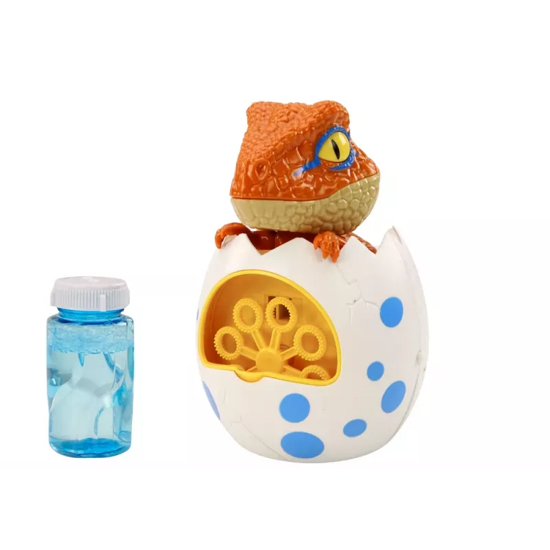 LEAN TOYS macchina per bolle di sapone dinosauro nell'uovo liquido