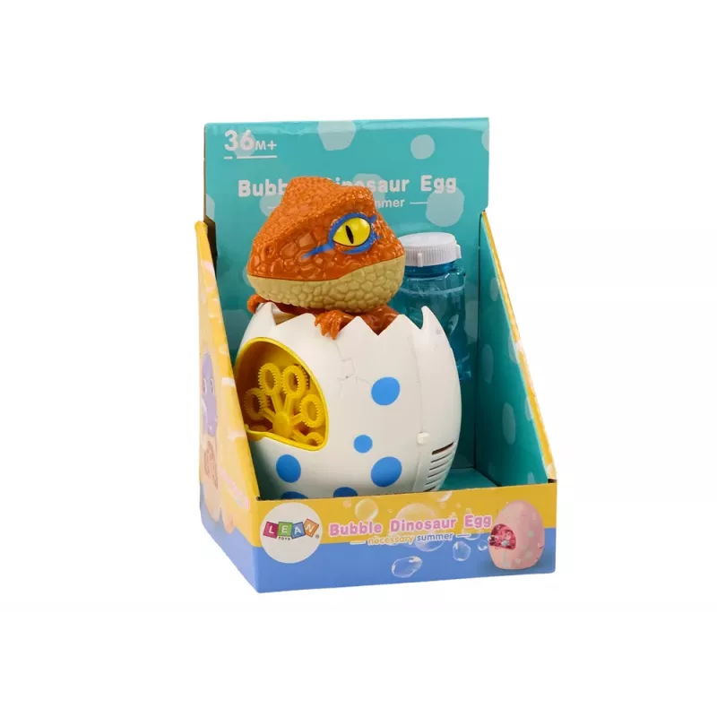 LEAN TOYS macchina per bolle di sapone dinosauro nell'uovo liquido