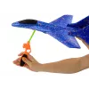 LEAN TOYS aereo da combattimento in polistirolo con lanciatore blu