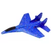 LEAN TOYS aereo da combattimento in polistirolo con lanciatore blu