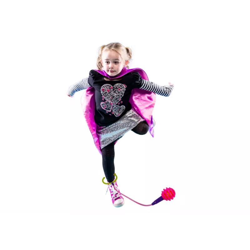 LEAN TOYS Skipper hula hop corda per saltare, rosa, LED