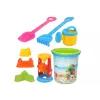 LEAN TOYS set giochi da sabbia, secchiello, mulino per sabbia, annaffiatoio, formine colorate