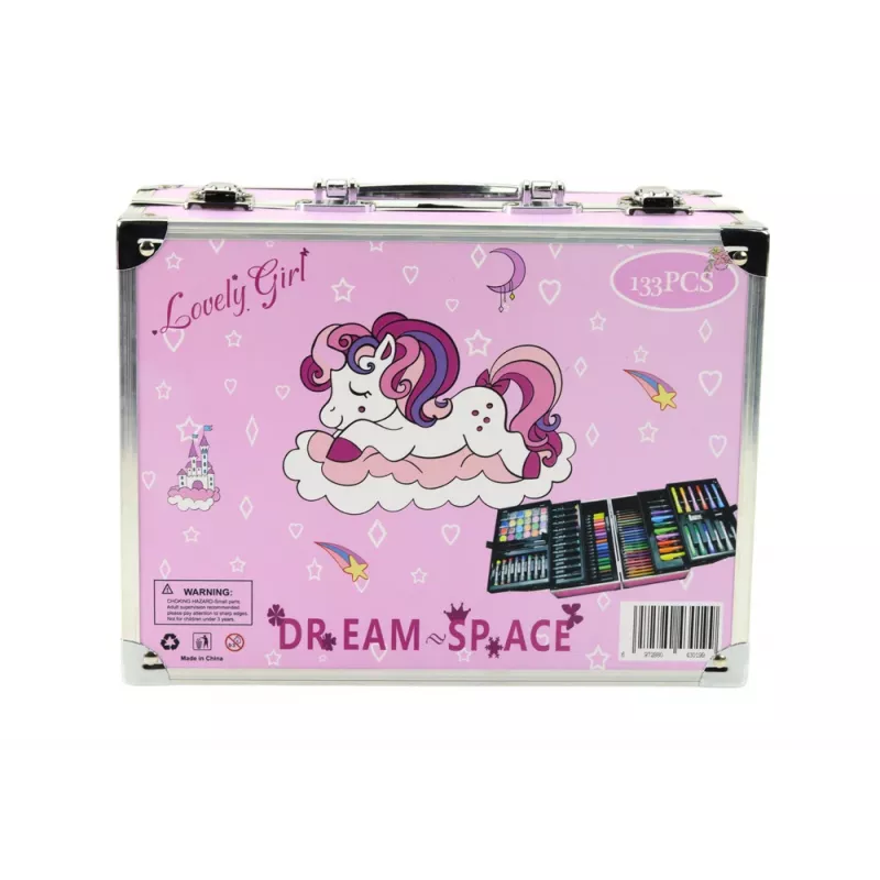LEAN set artistico in valigetta pieghevole con unicorno 133 El