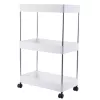 LEAN TOYS scaffale mobile 3 livelli bianco su ruote