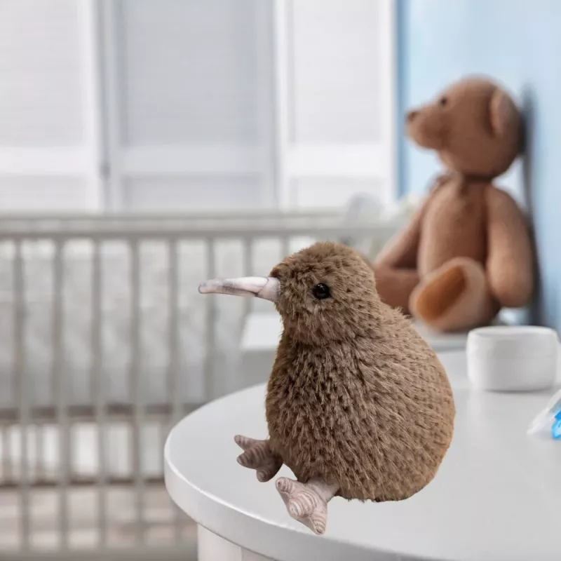 LEAN TOYS peluche uccello kiwi mascotte marrone scuro 25cm