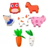 LEAN TOYS puzzle in legno Happy Farm ordinatore magnetico a verme