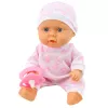 LEAN TOYS Bambola neonata in borsa porta bebè con pigiama, cappello e ciuccio, rosa