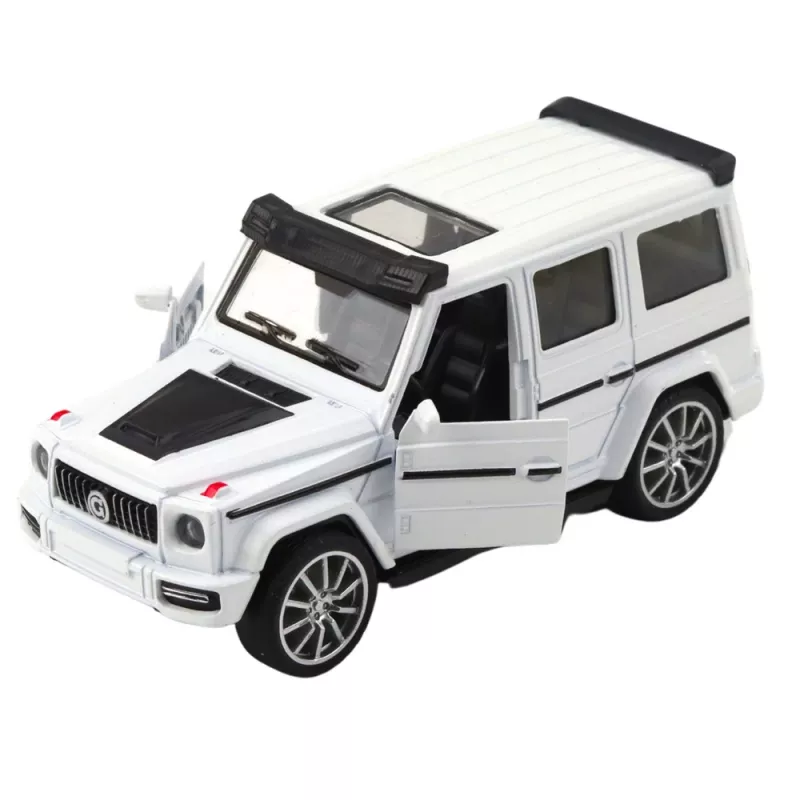 LEAN TOYS Auto SUV offroad in metallo con trazione a ritroso, portiere apribili, mix