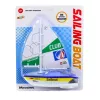 LEAN TOYS Barca a vela barca acquatica a batteria propulsione a turbina blu