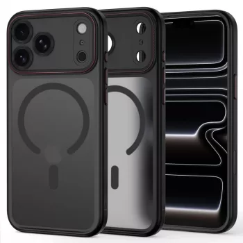 TECH-PROTECT MAGCAM MAGSAFE IPHONE 17 PRO MAX / 18 PRO MAX NERO OPACO/ROSSO