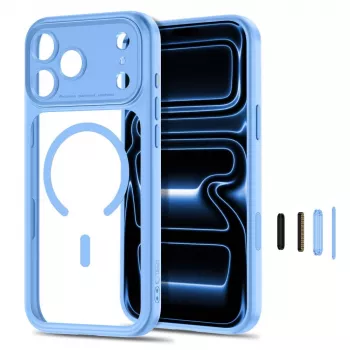 TECH-PROTECT MAGPEAK MAGSAFE CC IPHONE 17 PRO / 18 PRO AZZURRO/TRASPARENTE