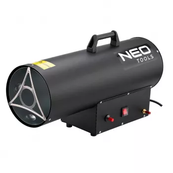 NEO TOOLS 90-085-01 Stufa a gas 50 kW con termostato, IPX4, GPL, flusso d'aria 1000 m³/h, con regolatore e tubo