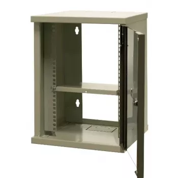 EMITER EM/SOHO-9U Armadio rack da parete 10 pollici 9U con porta in vetro, 325×330×445 mm, nero