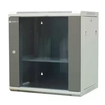 EMITER EM/AP6412 Armadio rack da parete 12U 600x450x635mm frontale in vetro nero