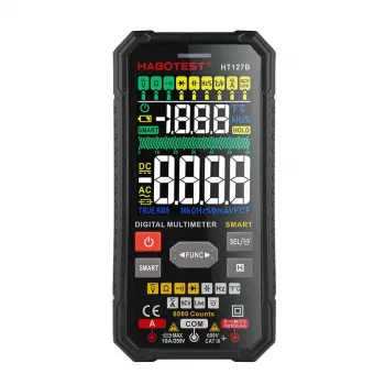 Habotest HT127B multimetro universale digitale True RMS 6000 counts auto-range con NCV e temperatura