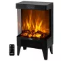 NEO TOOLS 90-159 camino elettrico 2000W con effetto fiamma LED 3D, nero
