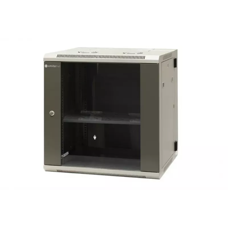 EMITER EM/AH6512 armadio rack da parete 12U, 600×550×635 mm, porta in vetro