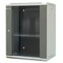 EMITERNET EM/AP6415 armadio rack da parete 15U con porta in vetro temperato, 600x450x770 mm, nero