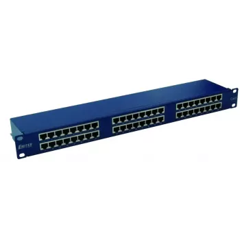 EMITERNET PATCH PANEL 19, 48XRJ45 STP CAT.6 (1U) CON VASSOIO, BLU