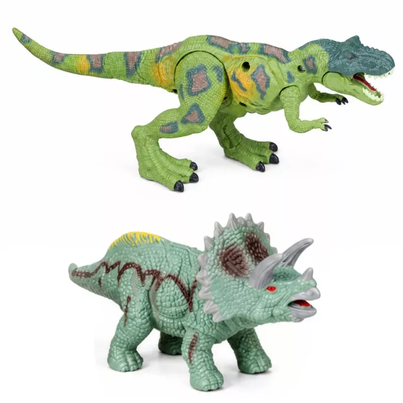 LEAN TOYS set base di ricerca dinosauri con figure di dinosauri, torre, gabbia e accessori