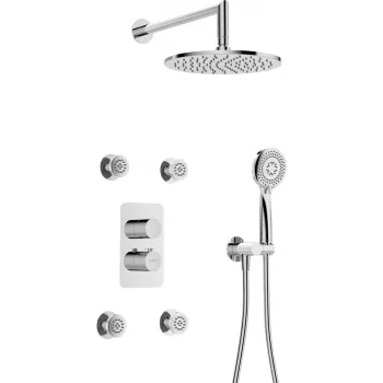 DEANTE set doccia termostatico a incasso con sistema BOX - con soffione doccia
