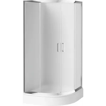 DEANTE KYP 652K box doccia semicircolare 80x80 cm con vetro di sicurezza e telaio cromato