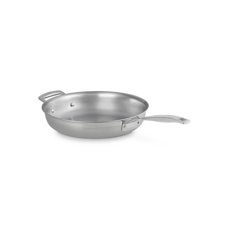 LE CREUSET padella in acciaio inox a 3 strati senza rivestimento Ø28cm