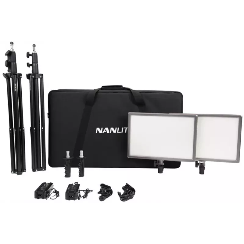 Nanlite LUMIPAD 25 2KIT kit pannello LED bi-color con stativi e borsa