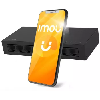 IMOU SF108 Switch desktop Fast Ethernet 8 porte non gestito, case in metallo, 10/100 Mbps, Plug and Play