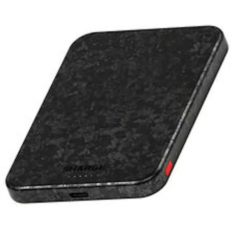 SHARGE CarbonMag 5K Powerbank, 15W Qi, 20W USB-C - 5.000mAh, nero