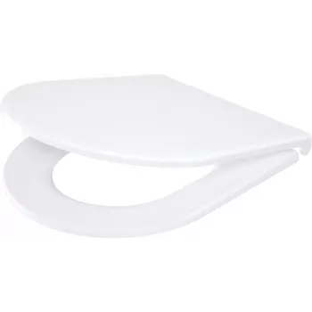 DEANTE CGN_6SOZ Sedile WC slim con Soft-Close e Quick-Release, forma a D, bianco