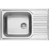 DEANTE ZEX 311B Lavello in acciaio inox a 1 vasca con gocciolatoio, acciaio inox, reversibile, 780x435 mm