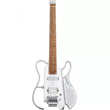 DONNER-HUSH-X-LIVE-WHITE - Chitarra elettrica con altoparlante integrato