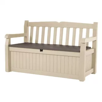 KETER Panchina contenitore Eden panchina da giardino 265L beige