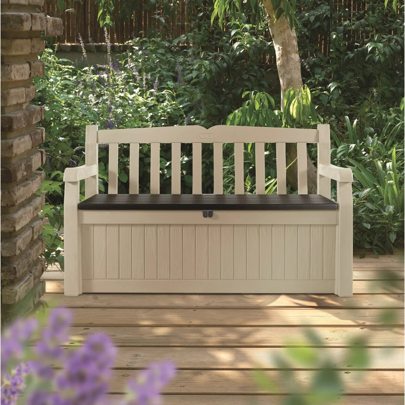 KETER Panchina contenitore Eden panchina da giardino 265L beige